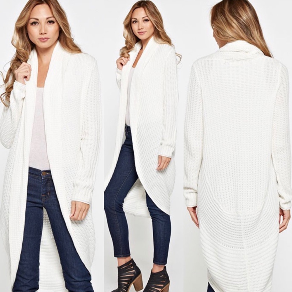 Vanilla Love Stitch Convertible Long Cardigan